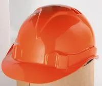 Каска защитная из ударопрочной пластмассы, оранжевая, Сибртех