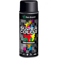 Краска в баллончиках 400 мл. Черный Блестящий Den Braven Super Color