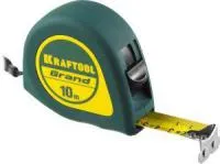 Рулетка Kraftool Grand, обрезиненный пластиковый корпус, 10 м, 25 мм