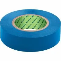 Изолента ПВХ, 15 мм x 10 м, 130 мкм, синяя, Сибртех