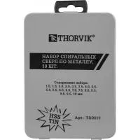 Набор спиральных сверл по металлу HSS TiN, d1.01510.0 мм, 19 предметов (TDBS19)